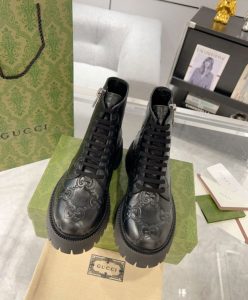 Gucci Womens GG Leather Boot 751712 Black-2