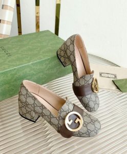 Gucci Womens Gucci Blondie Pump Coffee-4