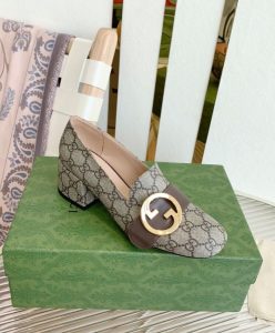 Gucci Womens Gucci Blondie Pump Coffee-5