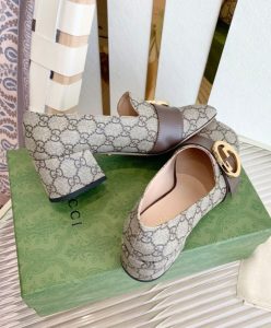 Gucci Womens Gucci Blondie Pump Coffee-7