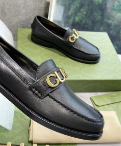 Gucci Womens Gucci Leather Loafer Black-10