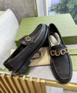 Gucci Womens Gucci Leather Loafer Black-5