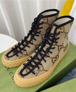 Gucci Womens High-top Maxi GG Sneaker 703034 Apricot-2