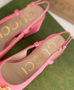 Gucci Womens Ladies Horsebit Back Lace-up Mid-heel Pumps 643892-10