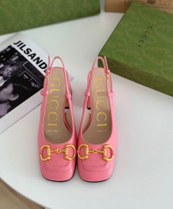 Gucci Womens Ladies Horsebit Back Lace-up Mid-heel Pumps 643892-2