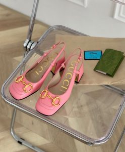 Gucci Womens Ladies Horsebit Back Lace-up Mid-heel Pumps 643892-3