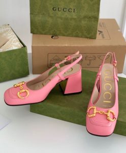 Gucci Womens Ladies Horsebit Back Lace-up Mid-heel Pumps 643892-5