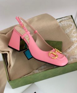 Gucci Womens Ladies Horsebit Back Lace-up Mid-heel Pumps 643892-6