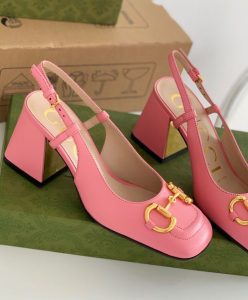 Gucci Womens Ladies Horsebit Back Lace-up Mid-heel Pumps 643892-7