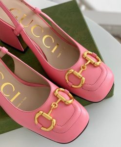 Gucci Womens Ladies Horsebit Back Lace-up Mid-heel Pumps 643892-8