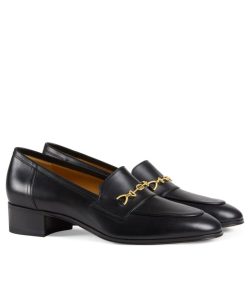 Gucci Womens Loafer With Horsebit Black-1