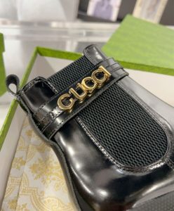 Gucci Womens Mid-Heel Boot With Logo 734909 Black-9