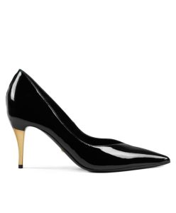 Gucci Womens Mid-heel Patent Pump 716687 Black-1