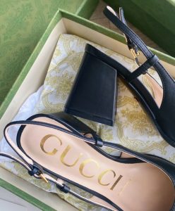 Gucci Womens Mid-heel Slingback With Horsebit Black-9