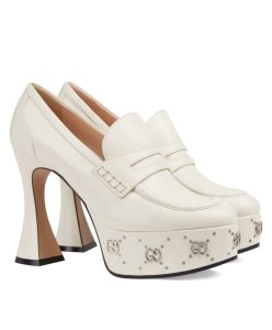 Gucci Womens Platform Loafer With GG Studs 759775-1