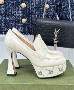 Gucci Womens Platform Loafer With GG Studs 759775-6
