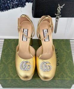 Gucci Womens Platform Pump With Double G 762386-2