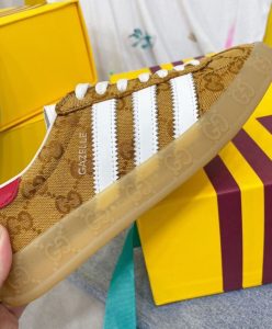Gucci x Adidas Unisex Gazelle Sneaker Apricot-7