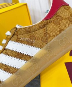 Gucci x Adidas Unisex Gazelle Sneaker Apricot-8