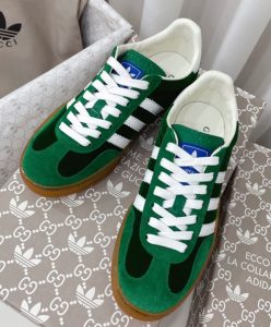 Gucci x Adidas Unisex Gazelle Sneaker Green-2