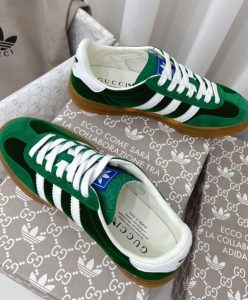 Gucci x Adidas Unisex Gazelle Sneaker Green-3