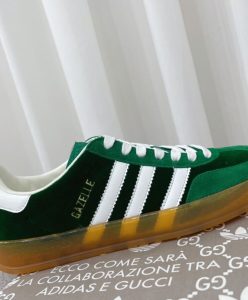 Gucci x Adidas Unisex Gazelle Sneaker Green-4