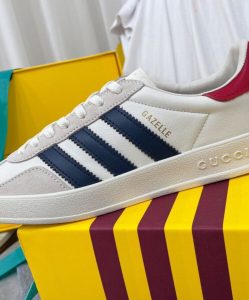 Gucci x adidas Unisex Gazelle Sneaker 707861 Cream-5
