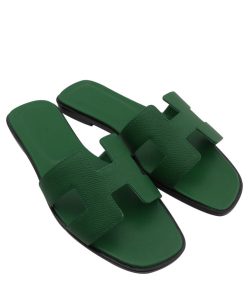 Hermes Oran Sandal Green-2