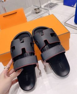 Hermes Unisex Chypre Sandal Black-6