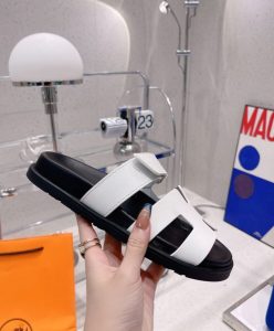 Hermes Unisex Chypre Sandal White-8