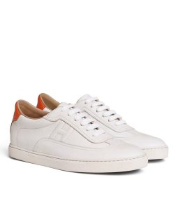 Hermes Unisex Quicker Sneaker White-1