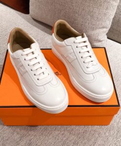 Hermes Unisex Quicker Sneaker White-3