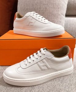 Hermes Unisex Quicker Sneaker White-4