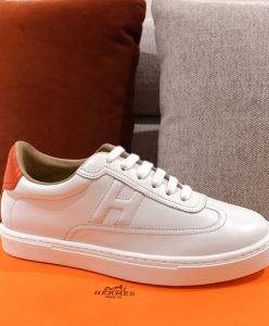 Hermes Unisex Quicker Sneaker White-5