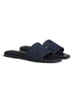 Hermes Womens Gaelle Sandal Dark Blue-1