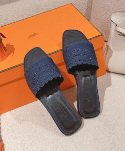 Hermes Womens Gaelle Sandal Dark Blue-5