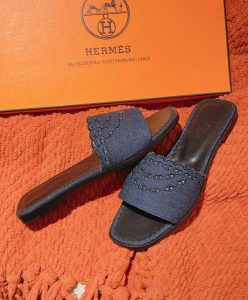 Hermes Womens Gaelle Sandal Dark Blue-6