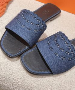 Hermes Womens Gaelle Sandal Dark Blue-8