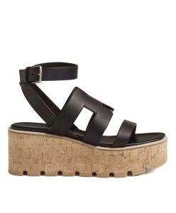 Hermes Womens Havane 30 Sandal Black-1