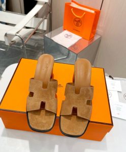 Hermes Womens Helia 60 Sandal Coffee-2