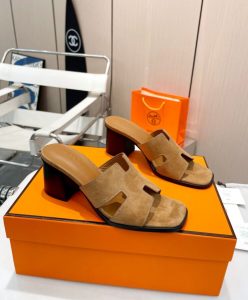 Hermes Womens Helia 60 Sandal Coffee-3