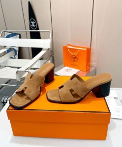 Hermes Womens Helia 60 Sandal Coffee-4