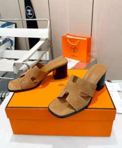 Hermes Womens Helia 60 Sandal Coffee-5