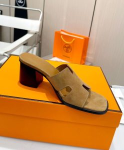 Hermes Womens Helia 60 Sandal Coffee-6