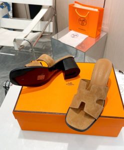 Hermes Womens Helia 60 Sandal Coffee-8