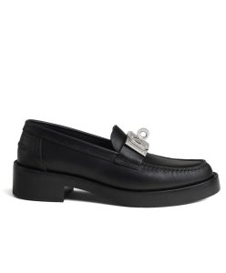 Hermes Womens Hot Loafer Black-1