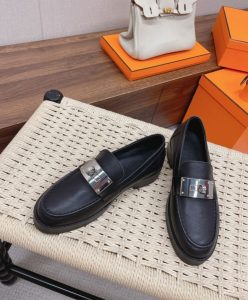 Hermes Womens Hot Loafer Black-5