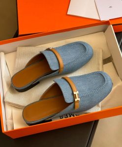 Hermes Womens Lena Mule Blue-3