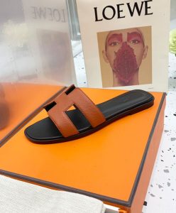 Hermes Womens Oran Sandal Coffee-7