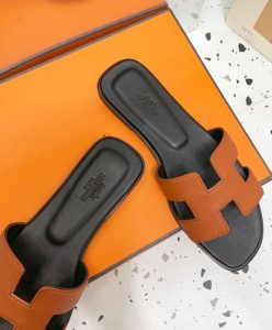 Hermes Womens Oran Sandal Coffee-9